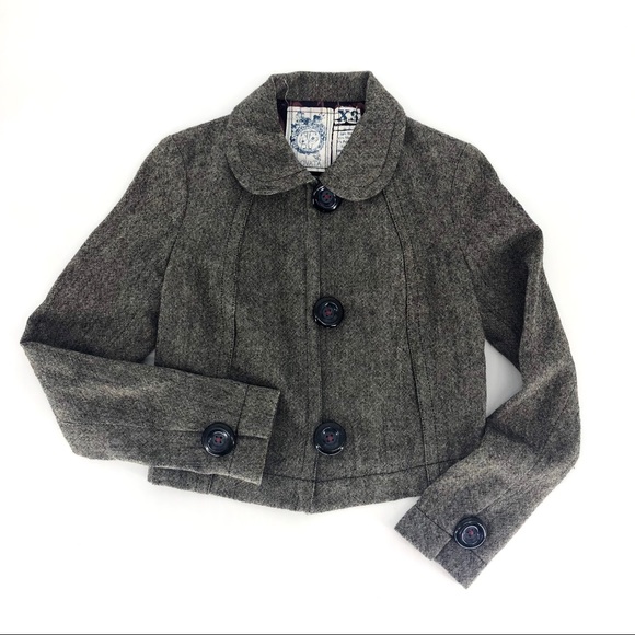 Trovata Garmentology Jacket Tweed Buttons Snap - Picture 1 of 5